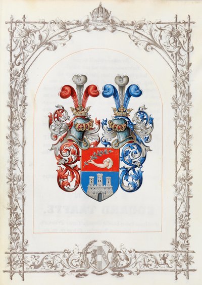 Wappen aus dem Ritterstandsdiplom für Dr. Alois Ritter von Visini von Unbekannt Unbekannt